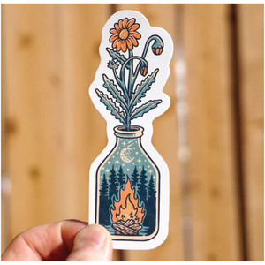 Campfire And Flowers