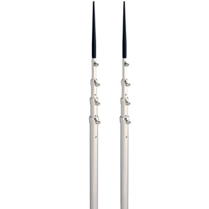 Lee's 16.5' Bright Silver Black Spike Telescopic Poles f\/Sidewinder [TX3916SL\/SL]