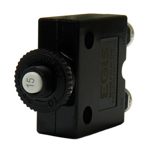 Egis 15A Push Button Panel Mount Circuit Breaker - Screw Terminals [4710-15]