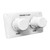 Flushmaster Flush Port Reroute Dual Outlet - White Acrylic Plate - Horizontal - 1\/2' Barb [SM-QCR2WH12]