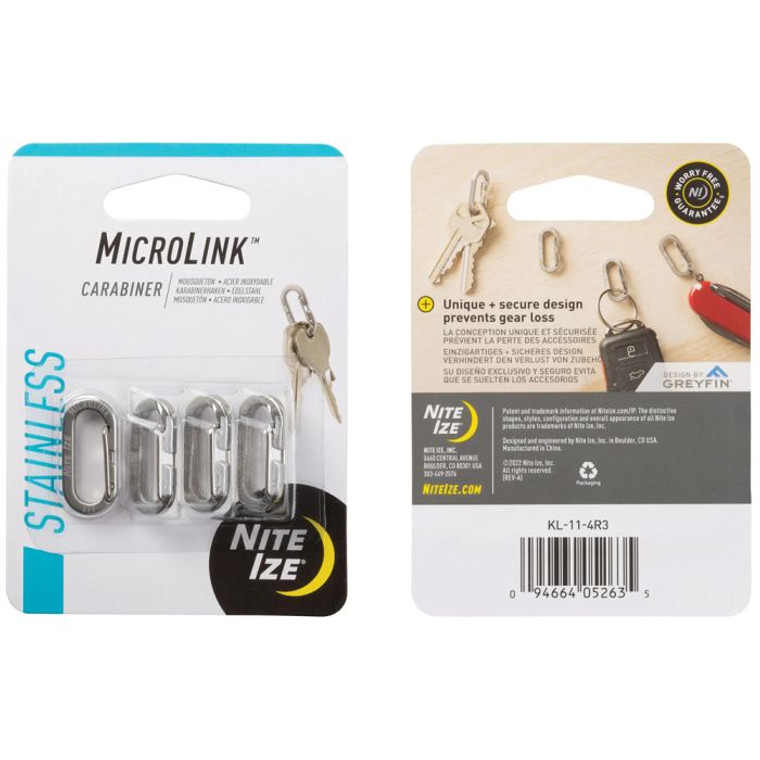 Microlink Carabiner - 4 Pack