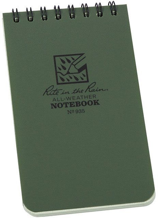 Top Spiral Book-Green 3 X 5