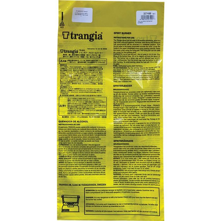 Plastic Yellow Spirit Burn Bag