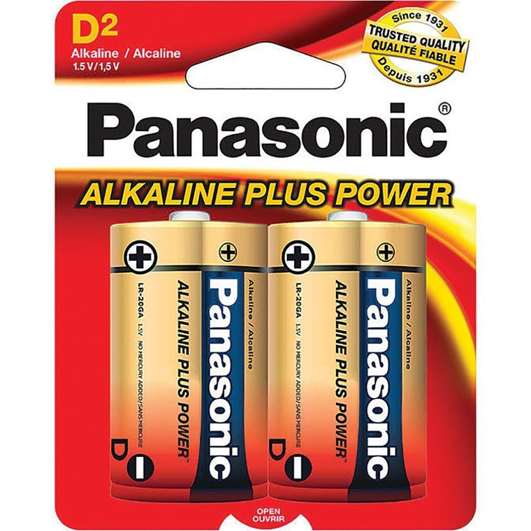 Alkaline Plus Power D 2-Pk