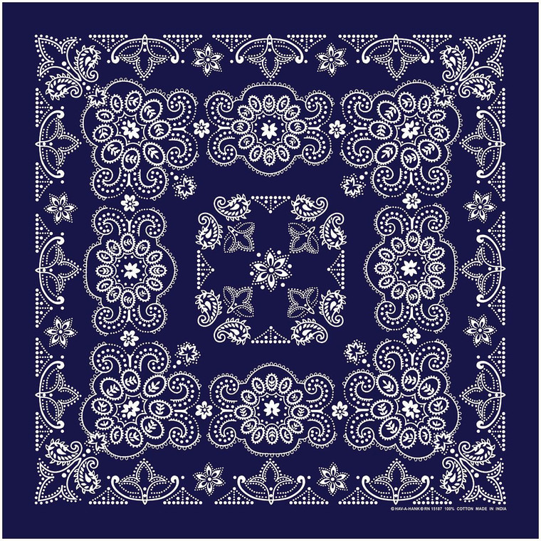 Texas Paisley Bandana Navy