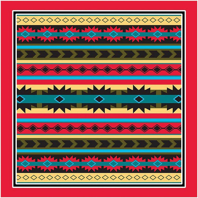 Modern Aztec W/Red Trim