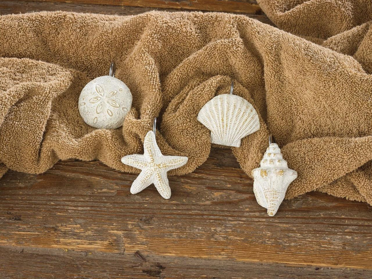 Park Designs Shells Shower Curtain Hooks - Set of 12