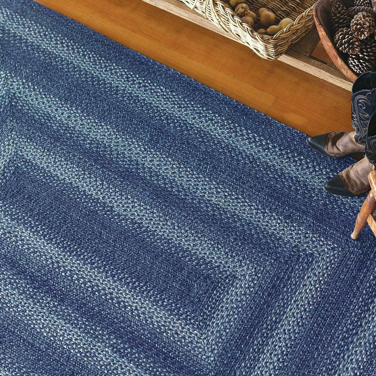 Denim Jute Braided Rugs - Country Village Shoppe