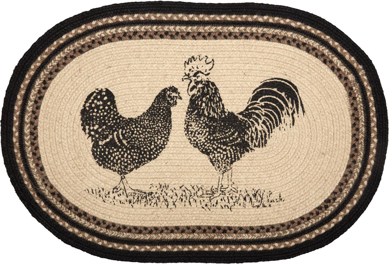 Sawyer Mill Charcoal Jute Rug - Oval Poultry - Country Village Shoppe