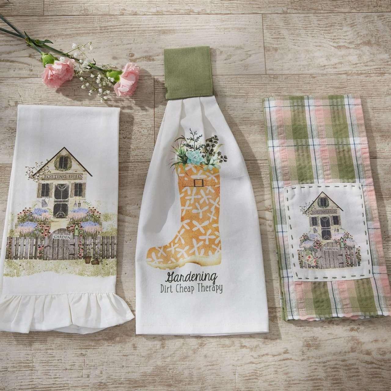 Spring Garden Hand Towels - Set of 2 - Country Village Shoppe