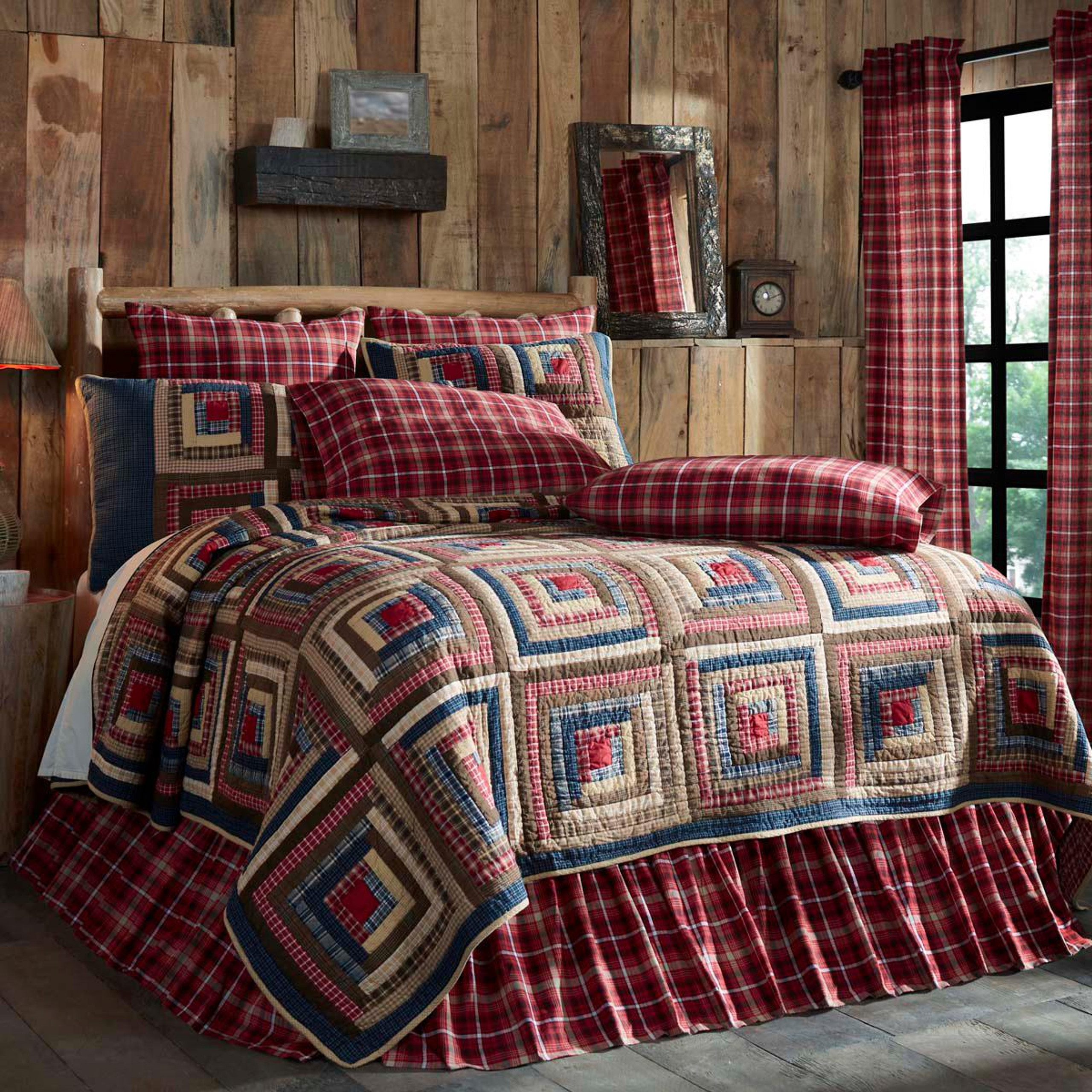 Primitive bedding with a Braxton quilt on top