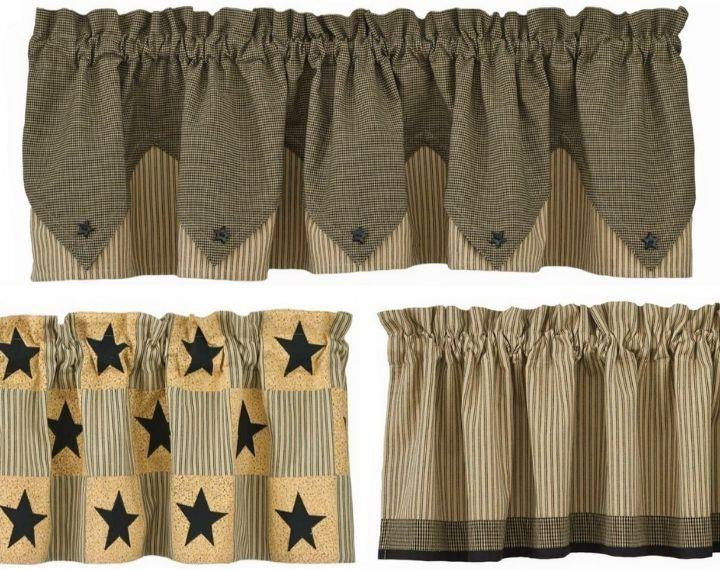 Primitive Star Curtain Collection Country Village Shoppe