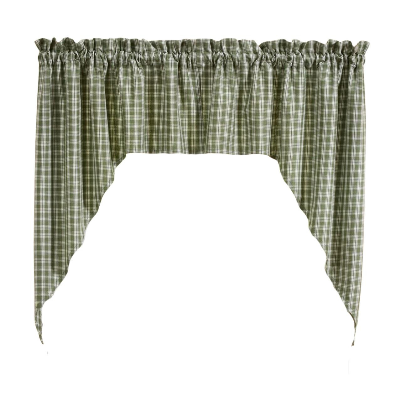 Stafford Ivy dark sage green and candlelight white swags