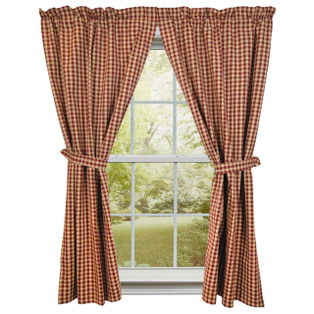 Heritage House Check Red Panels - 72x63 - 643934369388