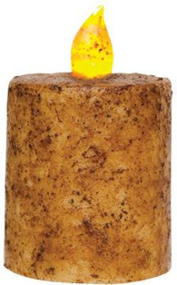 Burnt Primitive Ivory Timer Candle - 2.5x3 Pillar - 400000340975