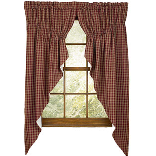 Sturbridge Wine Prairie Gathered Curtains - 72x63 - 762242255050