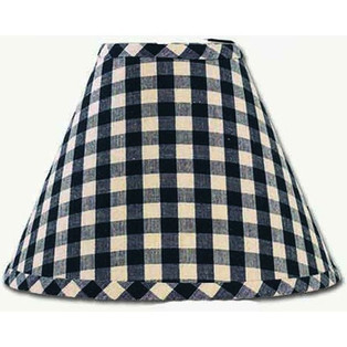 Heritage House Check Lamp Shades - Black - 40000043586