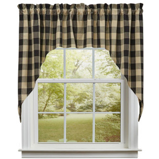 Wicklow Check Black Swags - 72x36 - 762242401334
