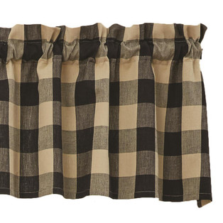 Wicklow Check Black Valance - 72x14 - 762242401358