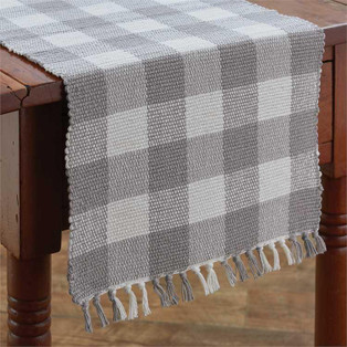 Wicklow Check Dove Table Runner - 13x54 - 762242420304