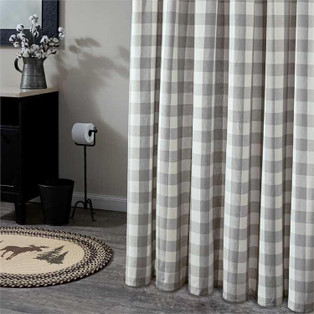 Wicklow Check Dove Shower Curtain - 762242420342