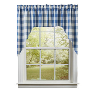 Wicklow Check China Blue Swags - 72x36 - 762242000292