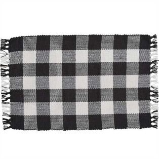 Wicklow Check Black & Cream Placemats - Set of 6 - 762242994881