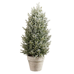 Flocked Pine Tree - Potted 22" - 400000590486