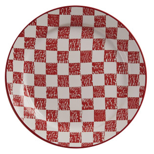 Chicken Coop Salad Plates - Check Set of 4 - 762242011915