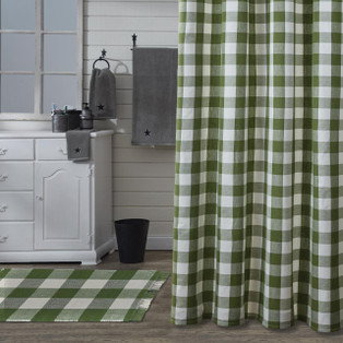 Wicklow Check Sage Shower Curtain - 762242010178