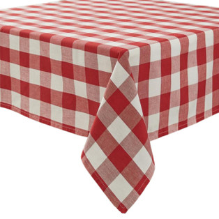 Wicklow Check Red & Cream Tablecloth - 762242015166
