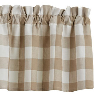 Wicklow Check Natural Valance - 72x14 - 762242015258