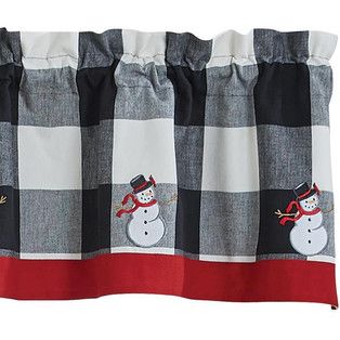Wicklow Large Check Valance - Snowman 60x14 Final Sale - No Returns - 400000604299