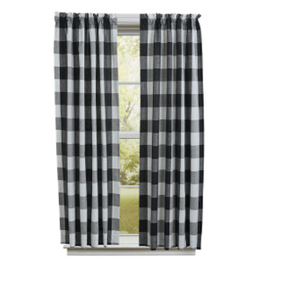 Wicklow Large Check Black Panels - 72x63 Final sale  - No Returns - 400000604138