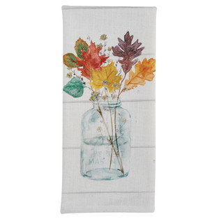 Harvest Home Dishtowels - Mason Jar Leaves Set of 2 - 762242019034