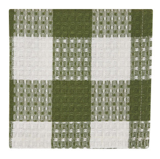 Wicklow Check Sage Dishcloths - Set of 6 - 762242021938