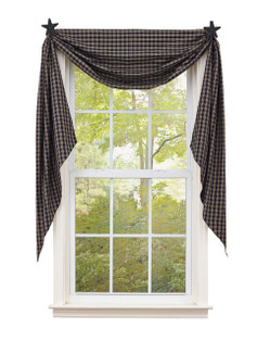 Sturbridge Black Fishtail Swag - 145x25 - 762242216686