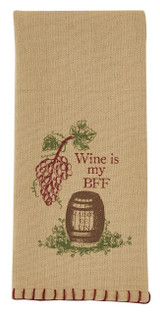 Wine Is Best Friend Dishtowels - Set of 2 - 762242028715