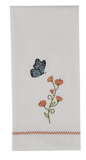 Apricot Flower Embroidered Decorative Dishtowels - Set of 2 - 762242029347