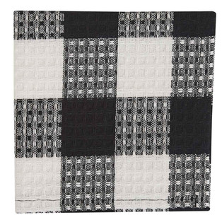 Wicklow Check Black & Cream Dishcloths - Set of 6 - 762242021860