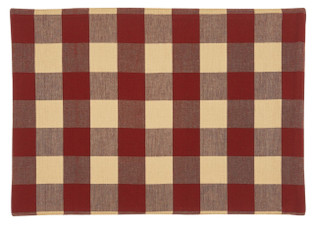 Wicklow Check Table Runners - Garnet Backed - 762242021631