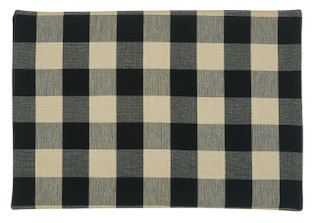 Wicklow Check Black Placemats - Backed Set of 6 - 762242021310