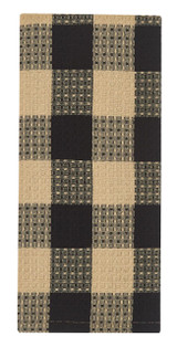 Wicklow Check Black Waffle Dishtowels - Set of 3 - 762242021402