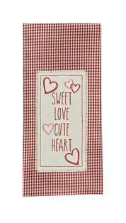 Sweet Love Embroidered Applique Dishtowels - Set of 2 - 762242438538