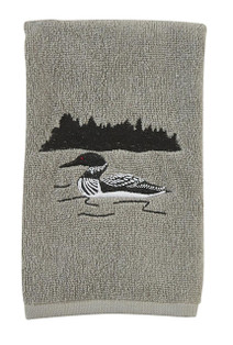 Grey Area Loon Fingertip Towels - Set of 2 - 762242016293