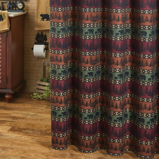 Mountain Bear Shower Curtain - 762242000926