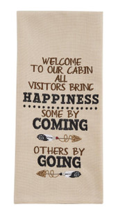 Welcome Visitors Embroidered Dishtowel - Set of 2 - 762242999756