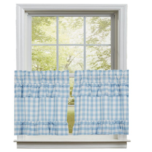 Annie Buffalo Check Blue Tiers - Ruffled 72x24 - 810055892808