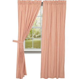 Sawyer Mill Red Ticking Stripe Panels - 80x84 - 840528180989