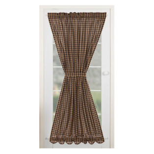 Black Check Door Panel - 40x72 - 840528179044